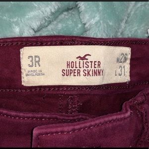 Maroon Hollister jeans
